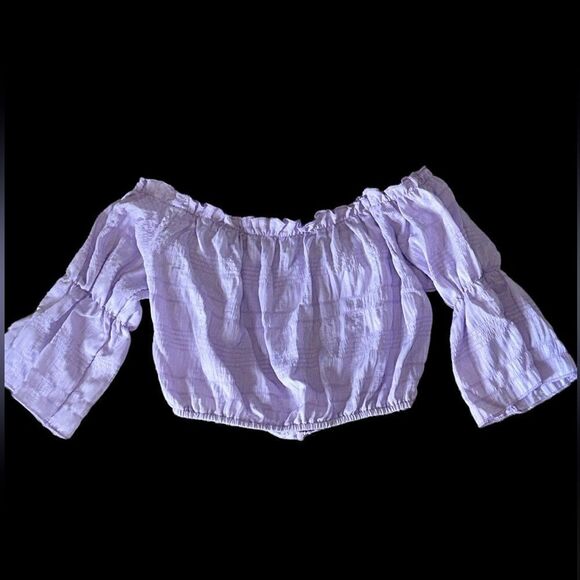 Ruffled Crop Girls Blouse - Picture 1 of 7